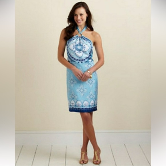 Vineyard Vines silk shell halter dress - Picture 2 of 6
